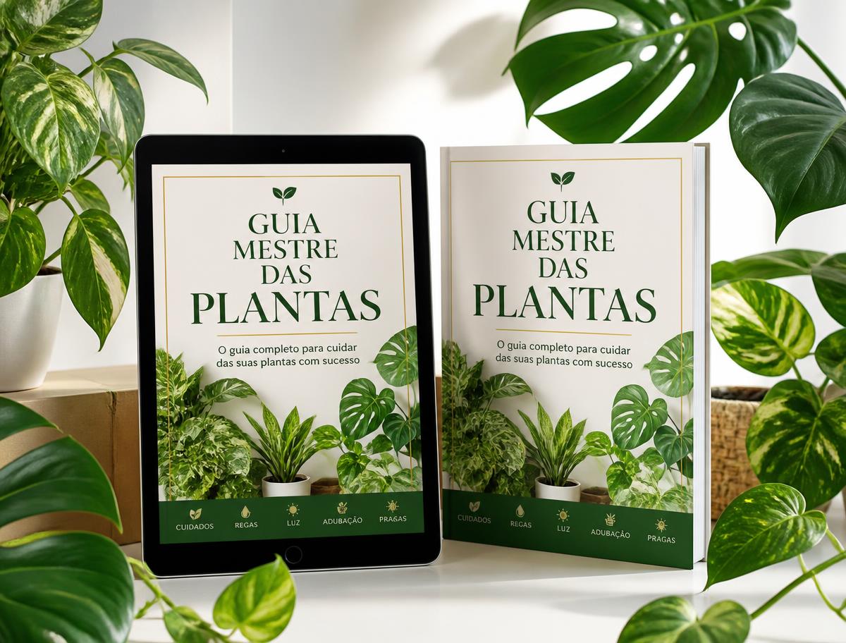 Guia Mestre das Plantas em tablet e versão impressa